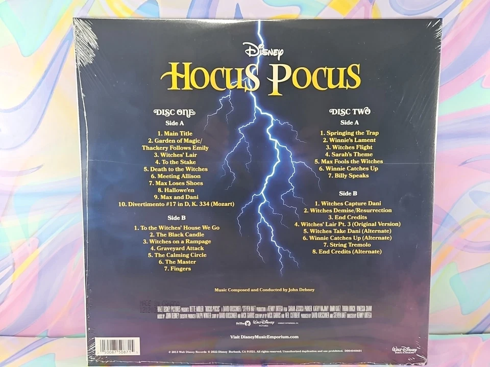 Disney's Hocus Pocus Soundtrack (2xLP Record) New Sealed, Blue Color, D004040601 - Image 4 of 4