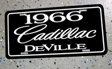 1966 Cadillac Deville License Plate Car Tag 66 Caddy De Ville Sedan Convertible