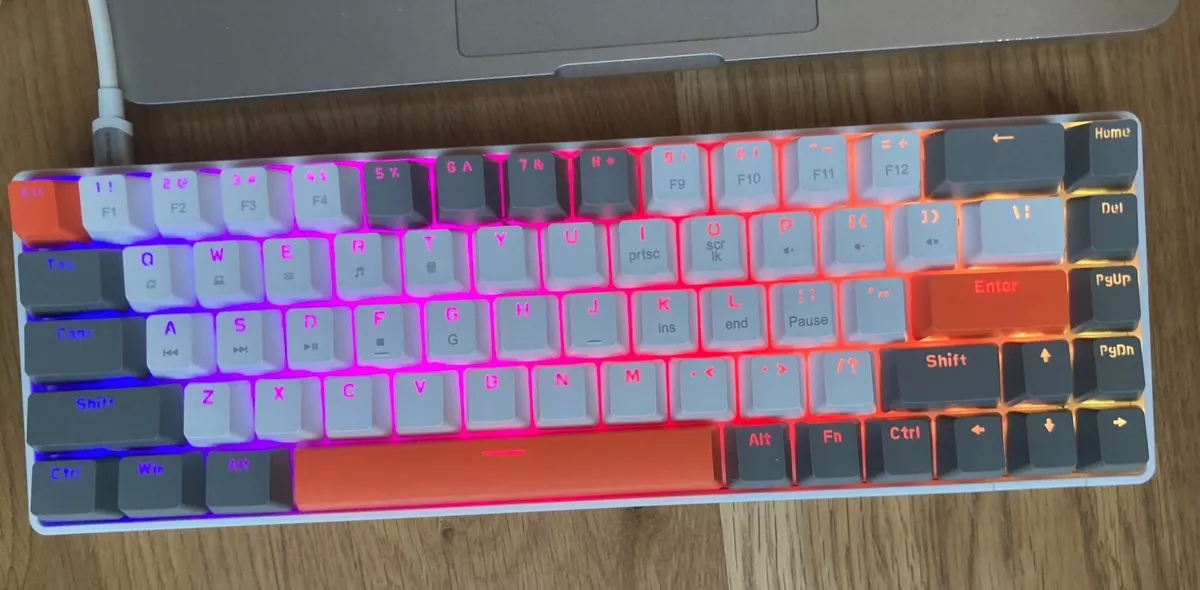 68 Keys T8 RGB Backlight Mechanical Gaming Compact Mini Keyboard 