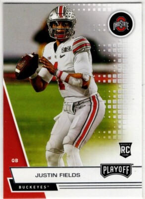 2021 Panini Chronicles Playoff Draft Picks Justin Fields No. 380 Buckeyes