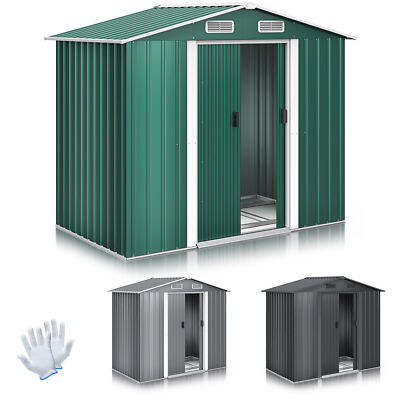 KESSER  XL Gerätehaus Geräteschuppen 4,2m³ Metall Gartenhaus Schiebetür 2,4m²