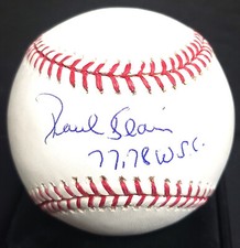 Paul Blair autographed baseball inscribed 77 78 WSC (ROMLB Yankees World Series)