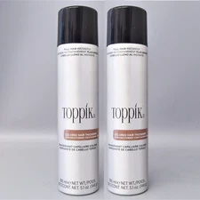 2 PACK -  Toppik Colored Hair Thickener Spray 5.1 oz - LIGHT BROWN