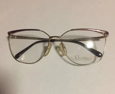 Christian Dior 50’s Style 2861 Gold & Pink Metal Eyeglass Frame 56-14-130