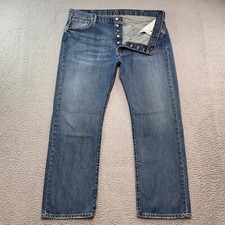Levi's 501 Jeans Mens 40x30 Blue Button-Fly Straight American Workwear Denim Y2K