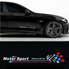 A Set For Car Left Right Racing Decals White M Powered By Motor Sport Stickers