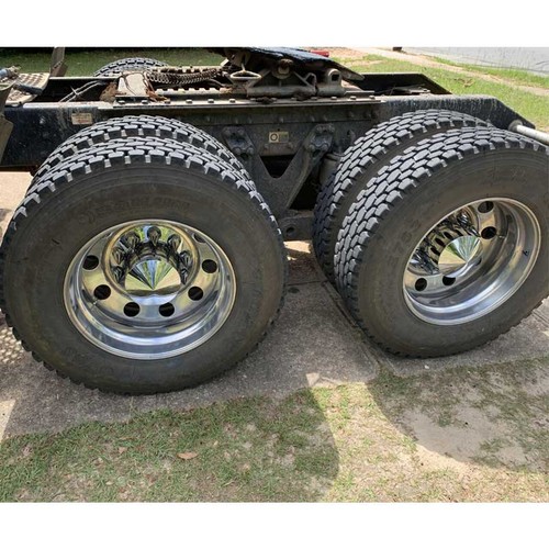 Semi Truck Complete Chrome Pointed Axle Cover Kit with 33mm Spiked Lug