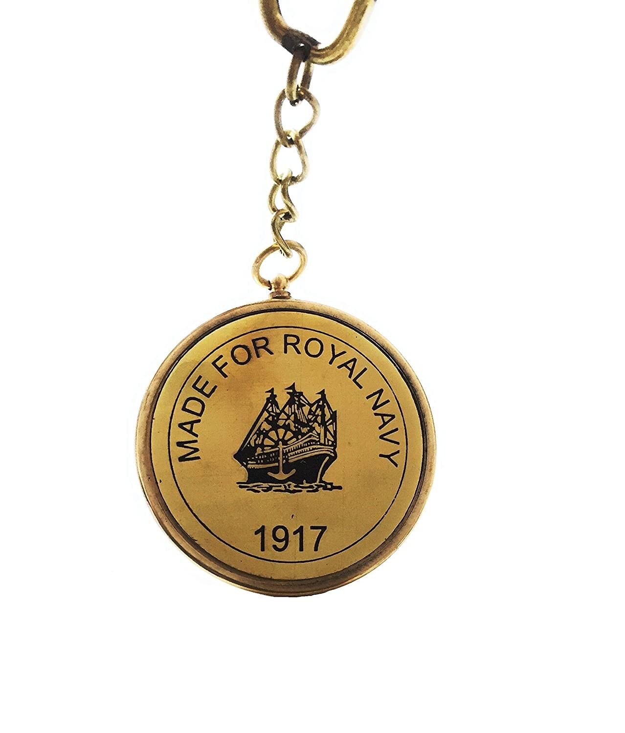 Vintage Brass Royal Navy 100 Years Calendar Working Keychain vintage-brass-royal-navy-100-years-calendar-working-keychain
