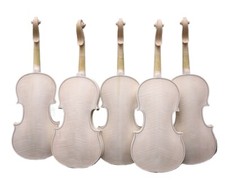 1X 4/4 violin unfinished Flame Maple Spruce Wood Ebony Fingerboard Hand Made