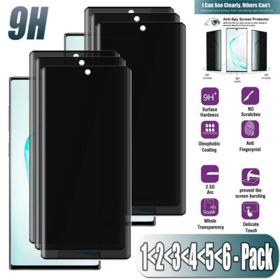 For Samsung Galaxy Note10 5G Note10 Plus Privacy Tempered Glass Screen Protector