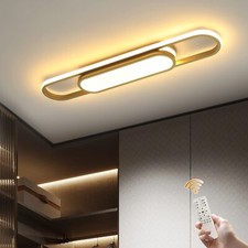 Modern LED Ceiling Light 40W 3200LM Dimmable Remote Kitchen Bedroom Flush Mount