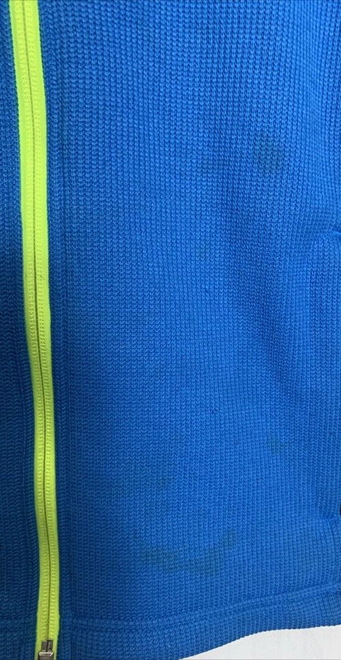 SPYDER Girls Full Zip Jacket Pockets Blue/Black With Yellow Zip/Logo Large 14-16 - Image 4 of 4