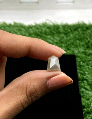 Kostüm Natürlicher Diamant 3.55tcw Gelblich Grau Farbe Shield Stepcut Für