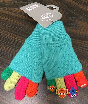 Disney Store FINDING DORY NEMO Winter Gloves Kid sz XXS / XS 2-3 Pixar