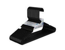 CLOTHES HANGERS 18 50-Value Pack Plastic Notched Black