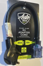 Auto Drive RV Adapter Cord 30a To 15a