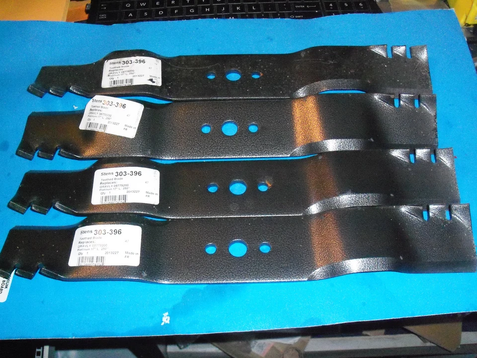 4 PK NEW REPLACEMENT MULCHING BLADES FITS GRAVELY 303-396 4 PACK FREE SHIPPING - Image 1 of 1
