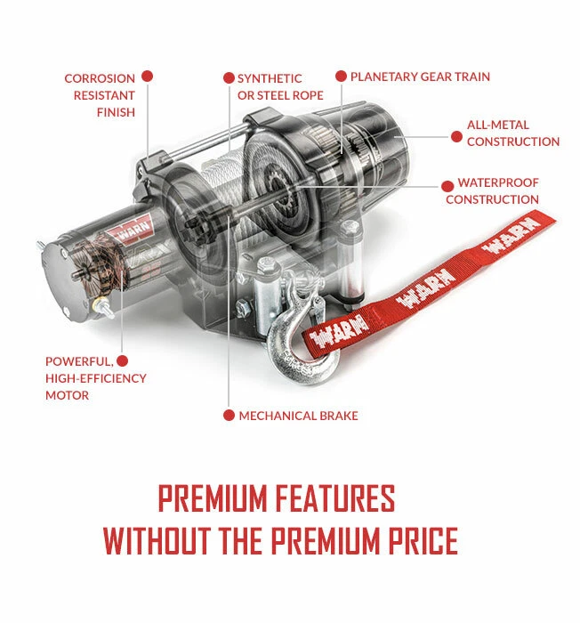 KIT DE CABRESTANTE UTV WARN VRX 4500 PARA TODOS LOS AÑOS JOHN DEERE GATOR XUV 825I Foto 4 de 4