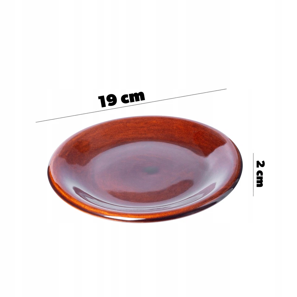 KADAX Teller aus Ton mit Keramikschicht, Speiseteller, Klein, 19 cm, 4 Stück - Bild 2 von 4