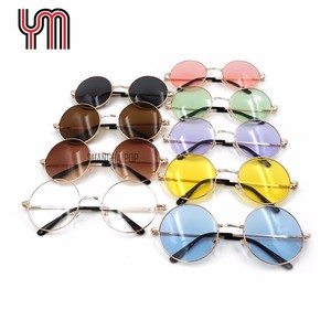 Hippie Sunglasses Golden Frame Round Glasses Shades Lennon Ozzy 60s 70s Vintage