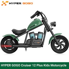HYPER GOGO Cruiser 12 Plus Electric Bike Motorcycle Bluetooth RGB Audio for Kids
