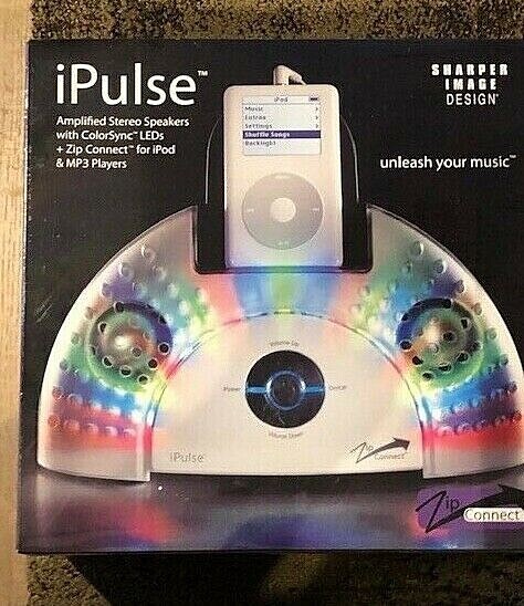 Sharper Image iPulse ZipConnect Speaker System S1325WHT NIB Unused