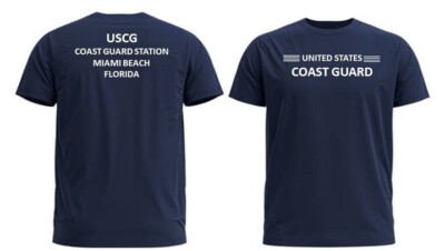 MIAMI BEACH COAST GUARD STATION*FLORIDA*2-SIDED PERFORMANCE POLYESTER SHIRT