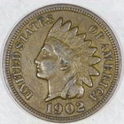 ***VINTAGE U.S. BRONZE***1902 INDIAN HEAD PENNY BETTER DATE VF+ #Y234