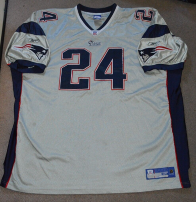 Ty Law New England Patriots Reebok Authentic Silver Alternate