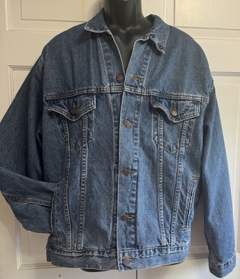 Vintage Levis Large MENS Denim Trucker Jacket Jean Denim 4 Pocket USA 70507-0389
