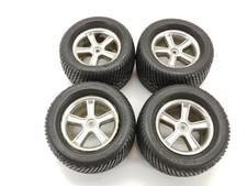 4x Vintage Proline Road Rage 1082 3.30x5050 1/8 Monster Truck Tires 14mm Hex Whe