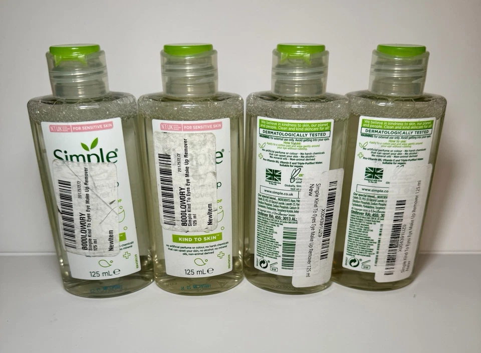 4 X простой вид для глаз макияж средство для снятия 125 мл - Изображение 2 из 2