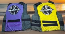 (2) Sea-Doo Flotation Type III PFD Life Jacket Adult Large & XL Made USA 100mph