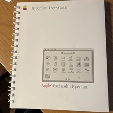 Vtg Apple Macintosh HyperCard User's Guide Manual, 030-3081-A