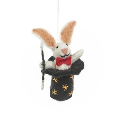 Filz Zaubertrick Hase Deko, hängender Wollhase Weihnachten Osterschmuck