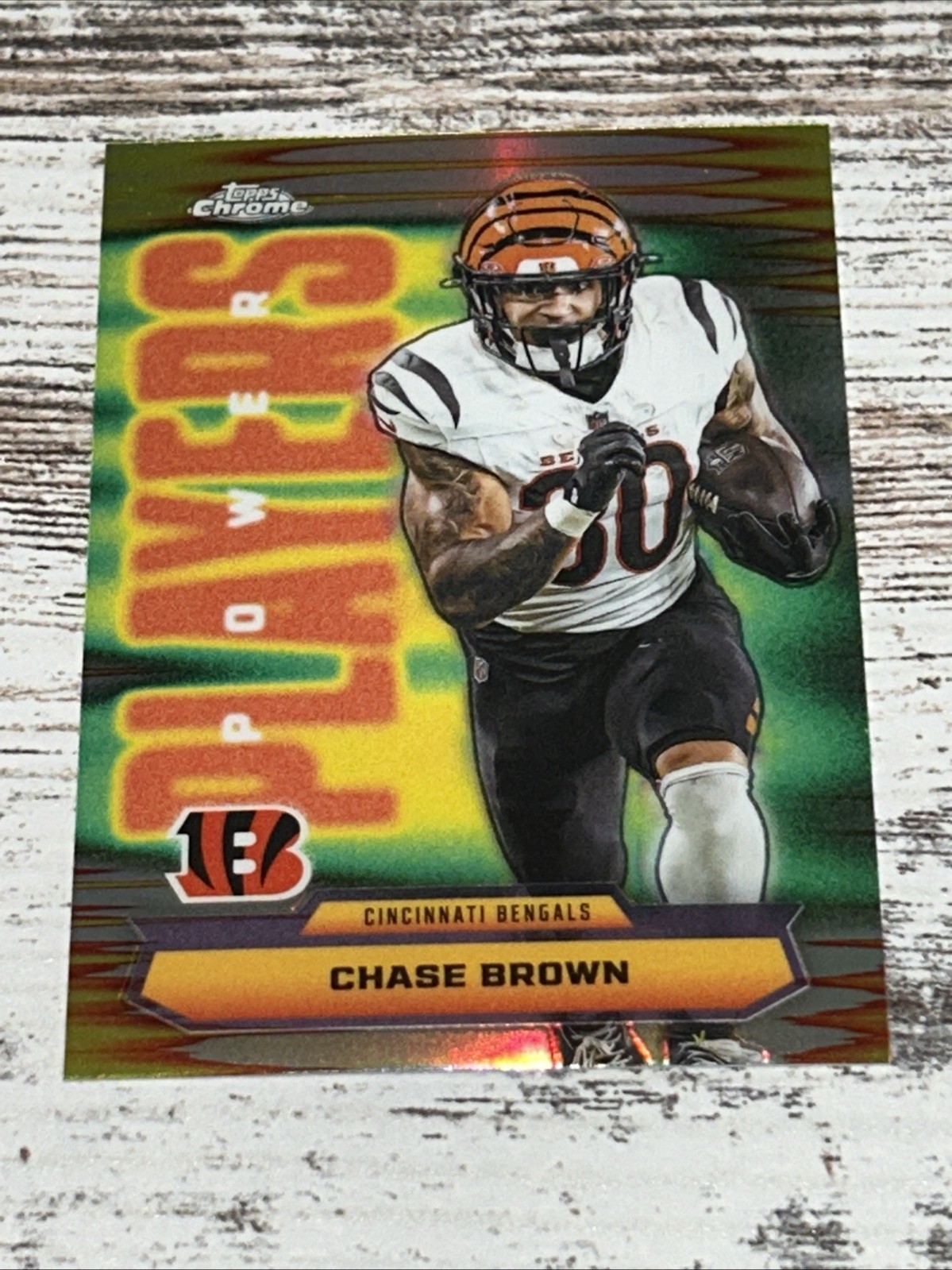 2025 Topps Chrome #PP-19 Chase Brown Power Players Refractor
