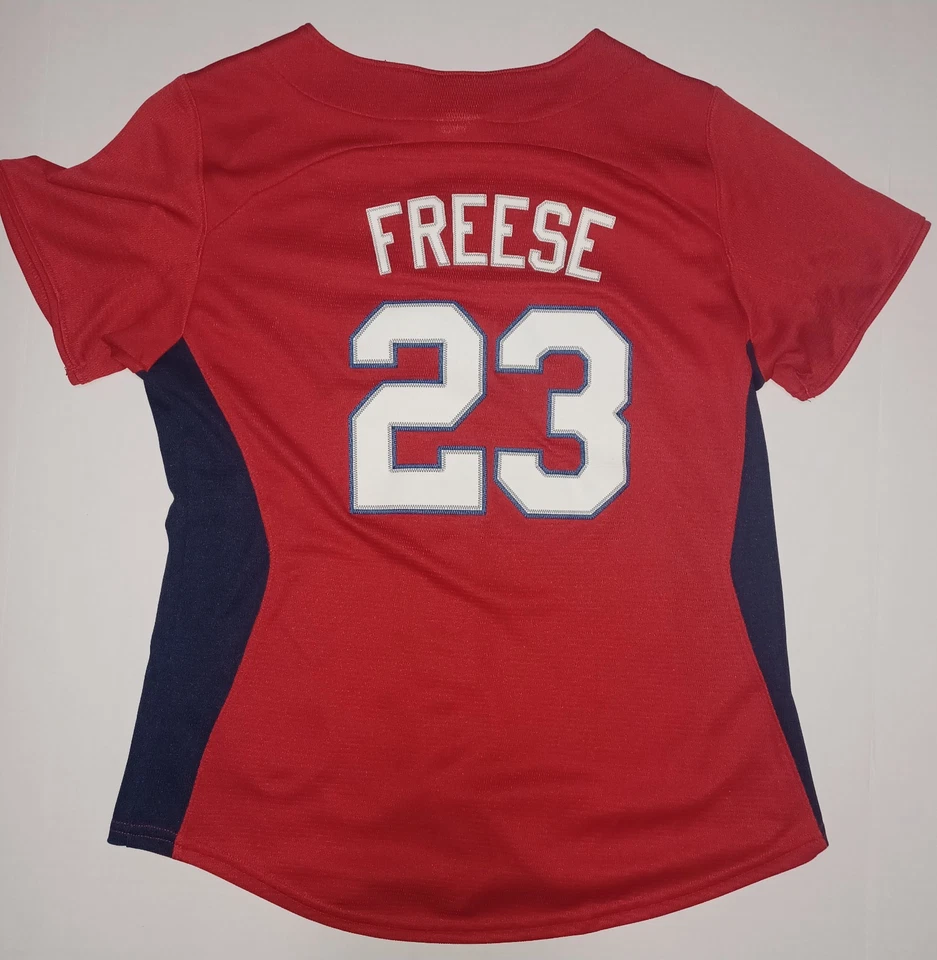 Camiseta para mujer St Louis Cardinals Freese 23 talla pequeña majestuosa bordada Foto 2 de 4