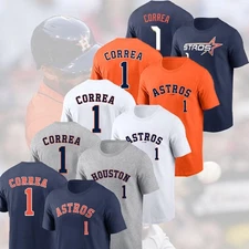 Welcome Carlos Correa #1 Houston Astros 2025 Name & Number Player Fans Gift