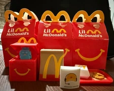 Lil McDonalds Happy Meal Toys 2025 - Robot, Take Out Bag, Chicken Nugget Tray
