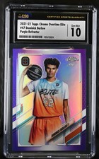 2021-22 Topps Chrome Overtime Elite Dominick Barlow Purple Refractor #47 – CSG10
