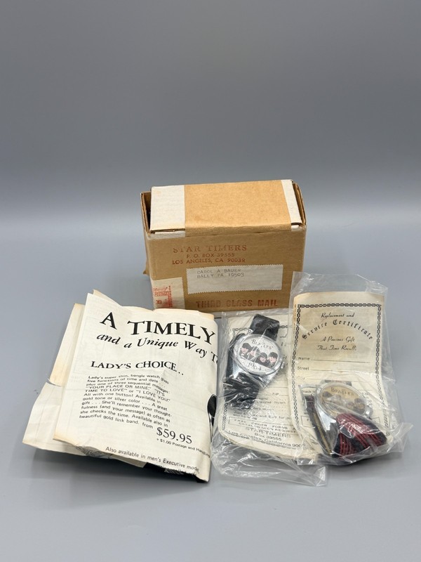 Rare Lot of 2 Vintage The Beatles 1964 Wrist Watch NEW OLD STOCK NOS w/ Box WOW