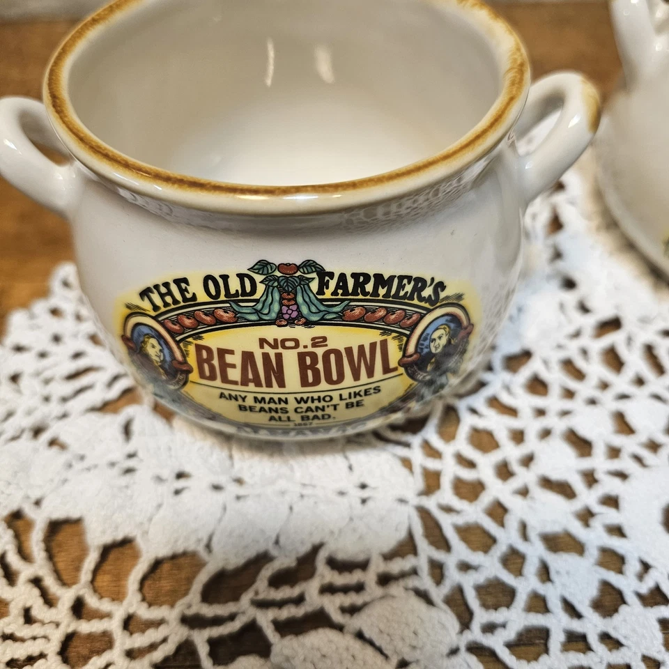 Juego de 3 cuencos de frijoles The Old Farmer's Almanac Nº 2 West Wood International 1994 Foto 2 de 4