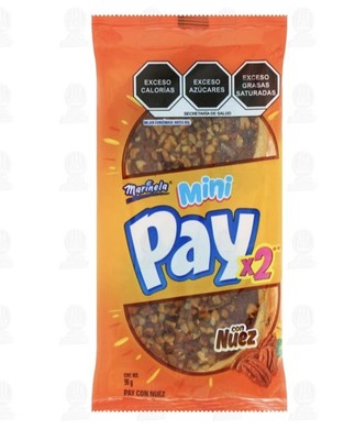3 BAGS MARINELA MINI PAY DE NUEZ MINI PECAN PIES. BAG HAS 2 PAYS ( 6 TOTAL) MX