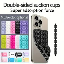 Suction Cup Phone Case Mount Double-Sided Silicone Sticky Phone Stand Holder