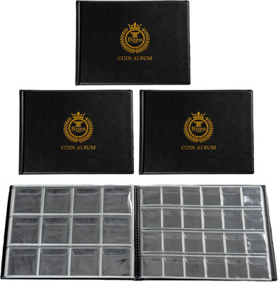 Boen Coin Collection Book 540 Pockets 3 Coin Collection Book. Each Coin Album