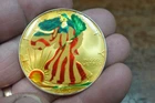 COLORED 2002 SILVER EAGLE .999 SILVER US MINT