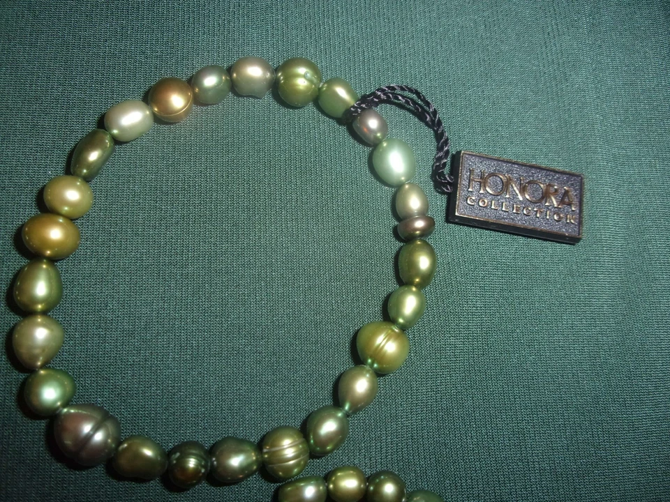 Juego de 5 pulseras de perlas HOnORA banda elástica cuentas cultivadas de agua dulce Foto 2 de 2