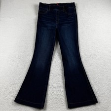 Spanx Jeans Womens Large 31x29 Blue Flared Leg High Rise Pull On Denim Travel