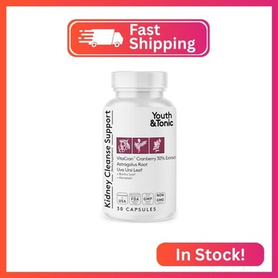 Youth & Tonic Kidney Cleanse & Detox Supplement with Cranberry Extract - Support