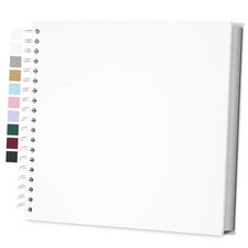 10 x 10 Inch DIY Scrapbook Photo Album Hardcover Kraft 10"x10" 100 Pages White